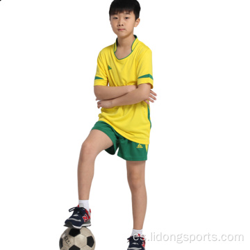 Uniformes de equipo de fútbol personalizado con manga corta